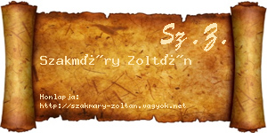 Szakmáry Zoltán névjegykártya