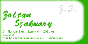 zoltan szakmary business card